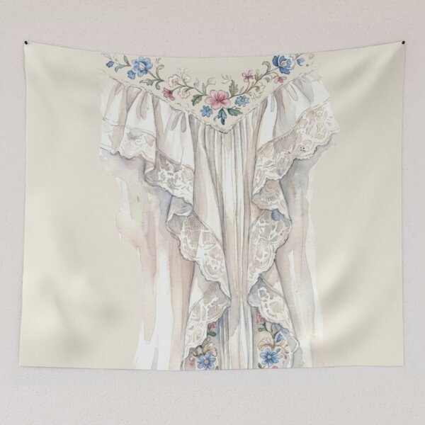 Item preview, Cottagecore Aesthetic Vintage Floral Lace designed and sold by MAGICKEY2024.