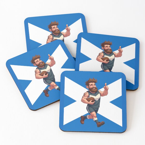 Item preview, A Cheerful Scottish Rugby Player designed and sold by taiche.