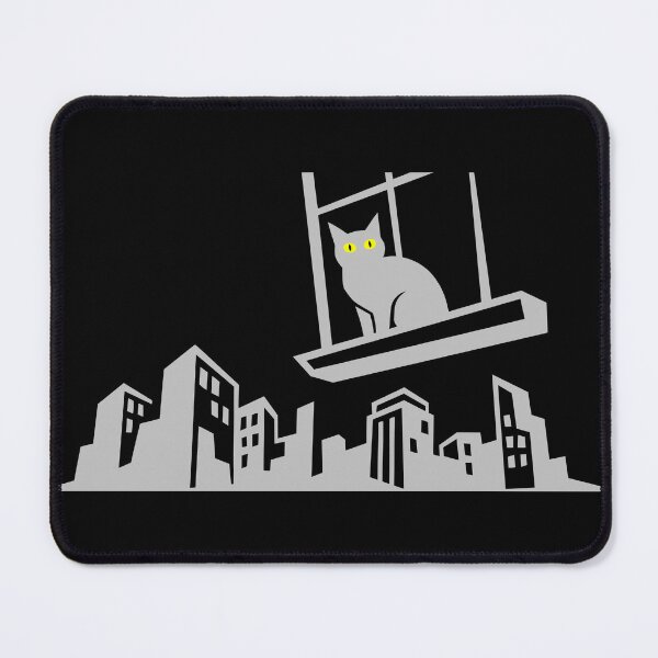 Item preview, Cat Noir Cityline - High Contrast Minimalist Art designed and sold by Mdozet.