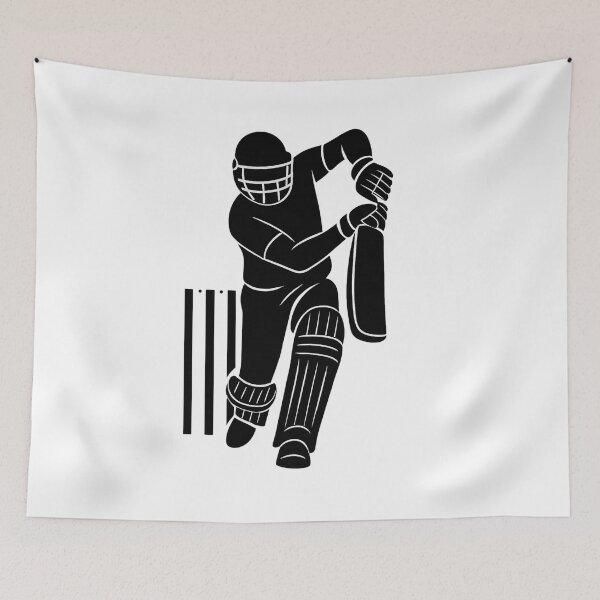 Item preview, Cricket Batsman – Powerful Shot Sports Art Design designed and sold by thesmilngnature.