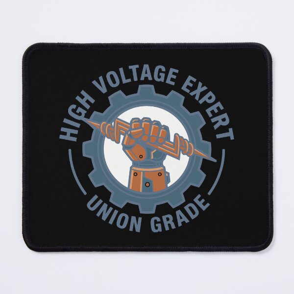 Item preview, High Voltage Expert Electrician - Industrial Blue Collar Emblem designed and sold by Mdozet.