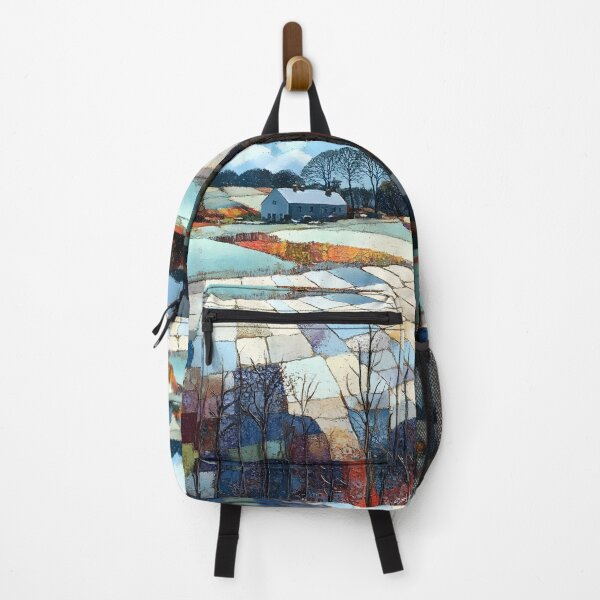 Item preview, Colourful Countryside Landscape Fields Beneath Quiet Farmhouse designed and sold by Shoot-The-Moon.