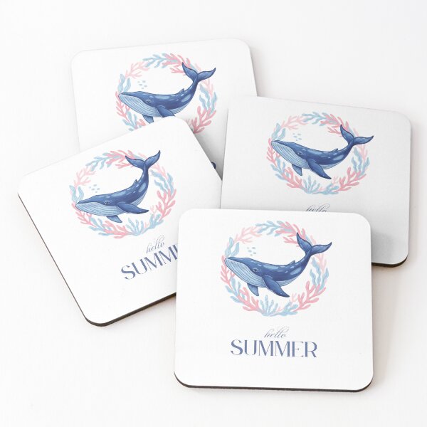 Item preview, Cute whale with hello summer text  designed and sold by InBetweenStudio.