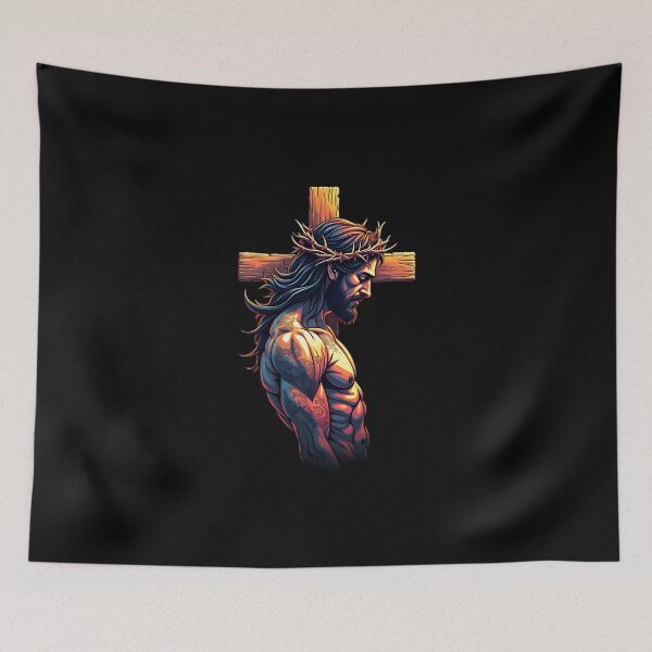 Item preview, Cross of Jesus Christ Tattoo Art designed and sold by macadolie.