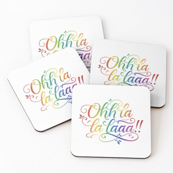Item preview, Ohh La La Laaa!! | Minimalist Rainbow Script Art designed and sold by RS-Globalist-.