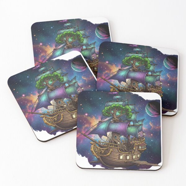 Item preview,  Celestial Tree of Life Galactic Sailing Ship designed and sold by Dzblack.