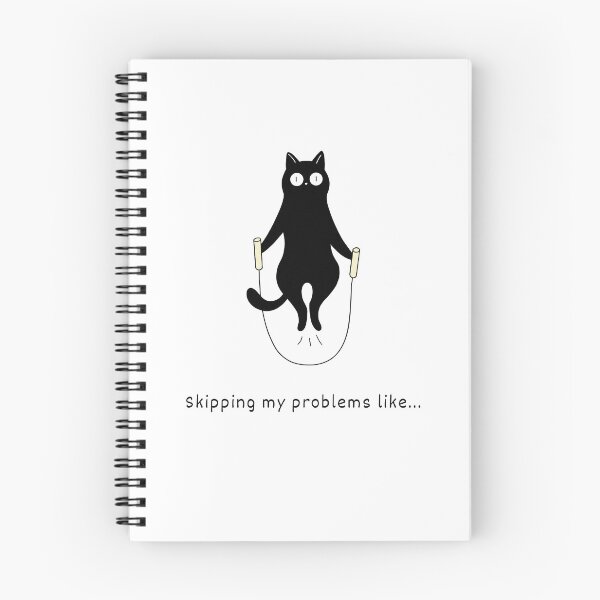 Item preview, Skipping My Problems Like... Funny Jumping Rope Black Cat Design designed and sold by Tamer ⭐⭐⭐⭐⭐.