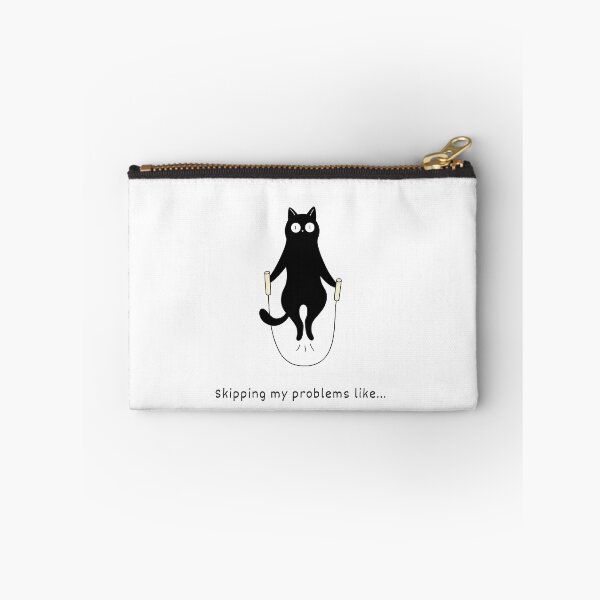 Item preview, Skipping My Problems Like... Funny Jumping Rope Black Cat Design designed and sold by Tamer ⭐⭐⭐⭐⭐.