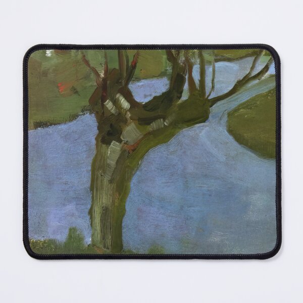 Item preview, irrigation ditch with mature willow - Piet Mondrian designed and sold by nebelimr.