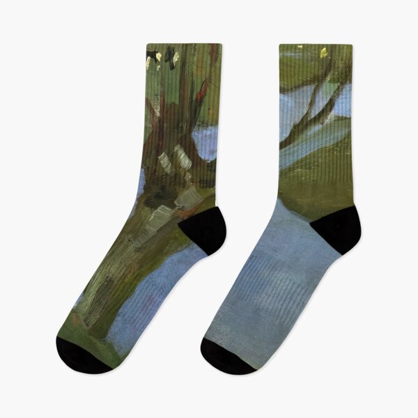 Item preview, irrigation ditch with mature willow - Piet Mondrian  designed and sold by nebelimr.
