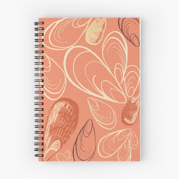 Item preview, Maximalist Mussels in coral pink designed and sold by LisaLeQuelenec.