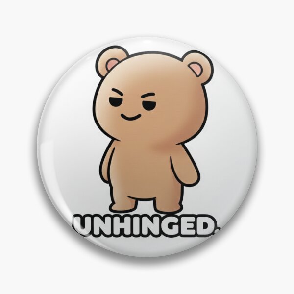 Item preview, Unhinged Cute Bear – Dark Humor Meme Aesthetic Sticker designed and sold by PeachyPrintHub.