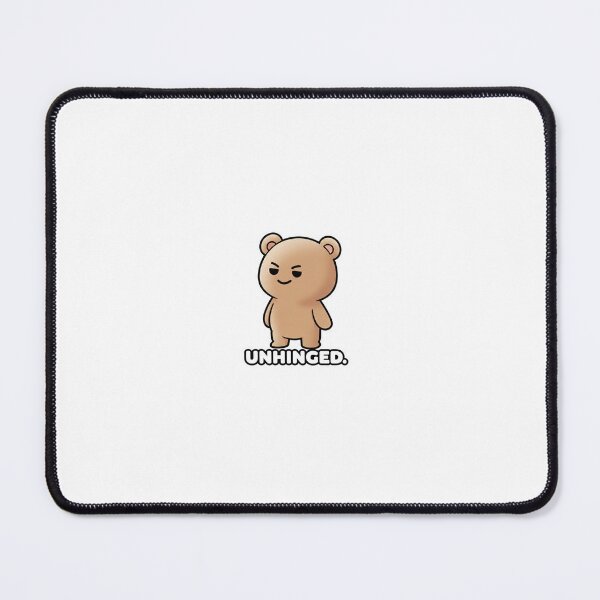 Item preview, Unhinged Cute Bear – Dark Humor Meme Aesthetic Sticker designed and sold by PeachyPrintHub.