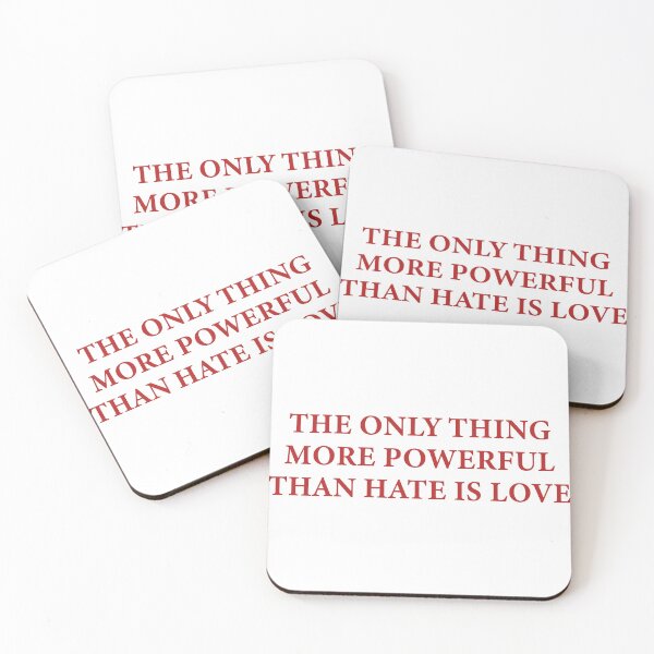 Item preview, Love Over Hate Shirt – The Only Thing More Powerful Than Hate Is Love Typography Statement Tee designed and sold by PixelWaveBD.