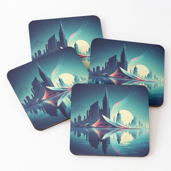 Item preview, Futuristic Skyline with Reflected Modern Architecture designed and sold by Snapystyle.