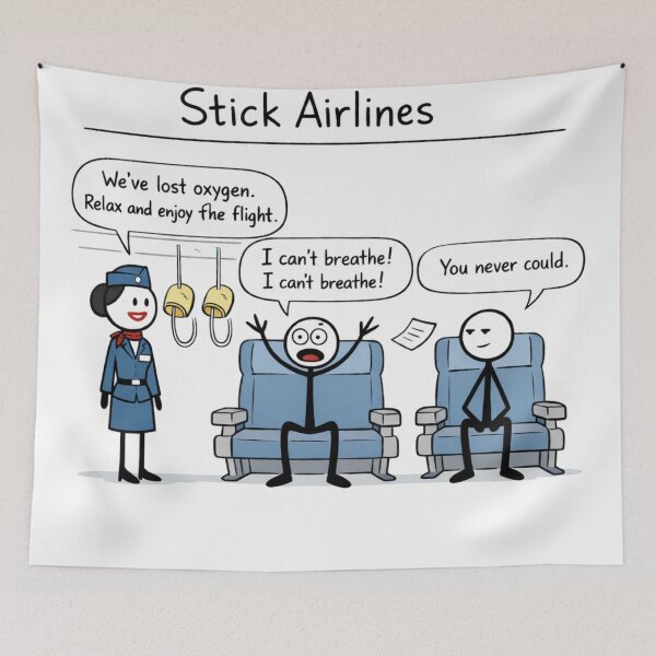 Item preview, Stick Airlines Shirt One... designed and sold by SincerelyNick.
