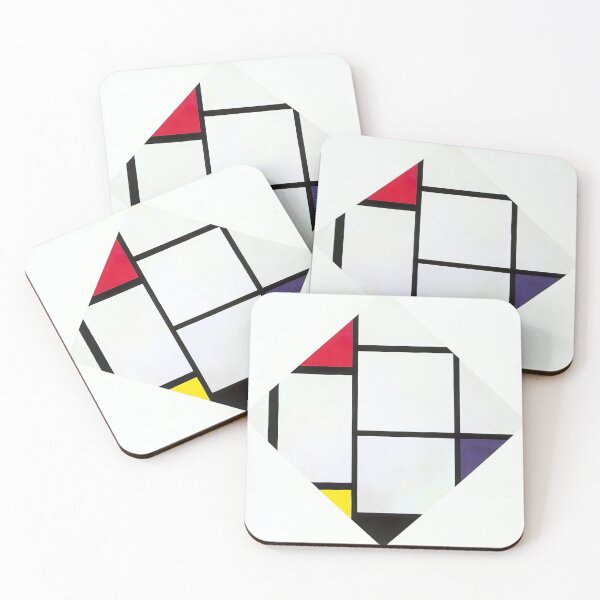 Item preview, lozenge composition with red gray blue yellow and black 1925 - Piet Mondrian  designed and sold by nebelimr.