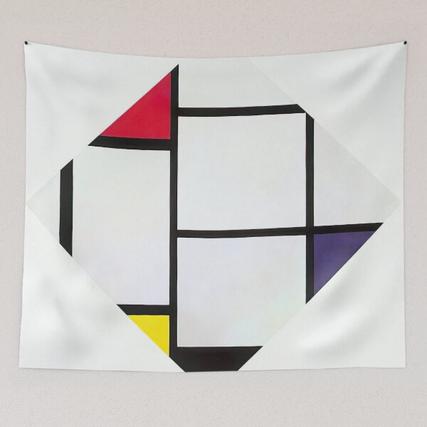Item preview, lozenge composition with red gray blue yellow and black 1925 - Piet Mondrian  designed and sold by nebelimr.