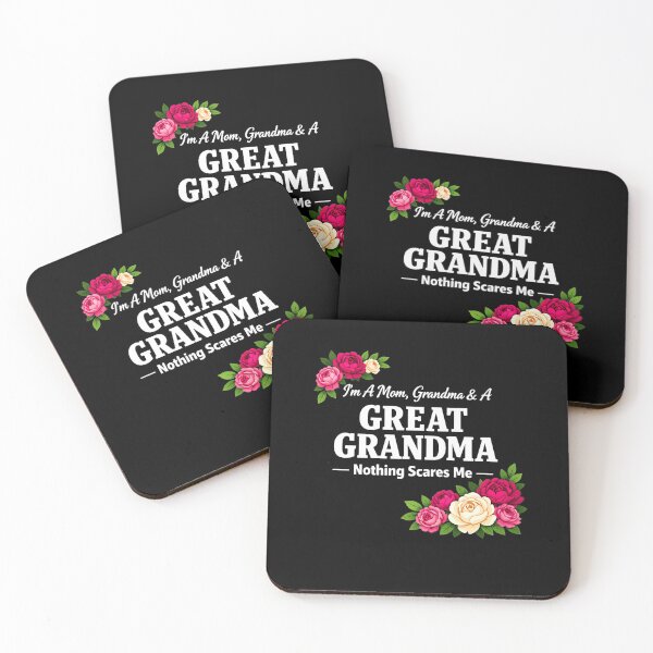 Item preview, I'm A Mom Grandma A Great Grandma Nothing Scares Me Floral Mothers Day designed and sold by clothesy7.