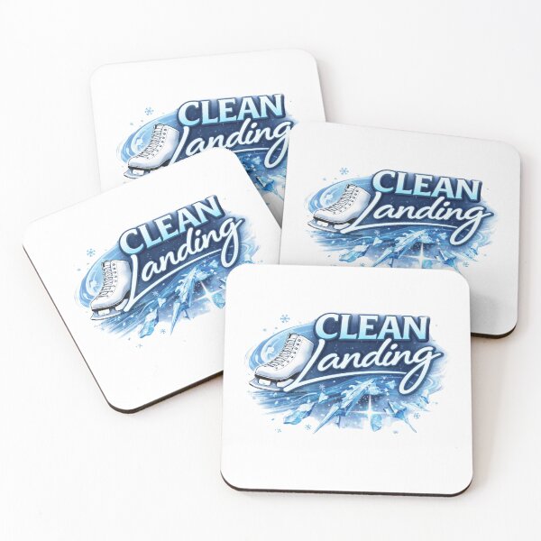 Item preview, Clean Landing Figure Skating Sticker | Ice Skater Jump Quote Design designed and sold by RedVista.