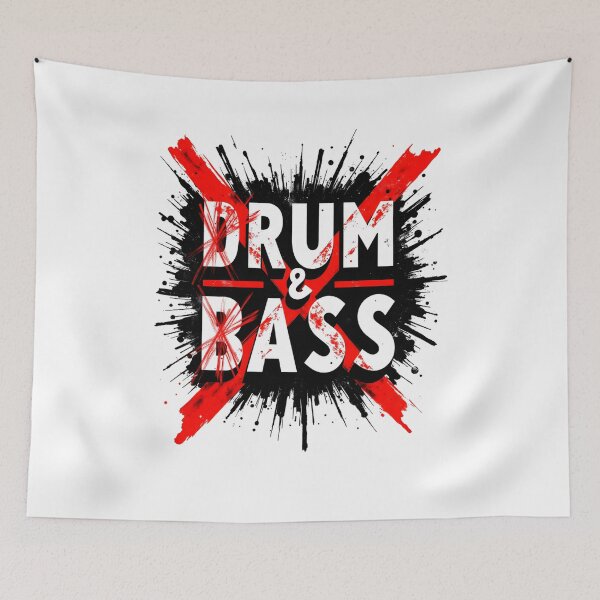 Item preview, Drum and Bass Crossed Letters Typography designed and sold by LunaMagicStudio.