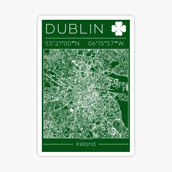 Item preview, Dublin Green Minimalist City Map  designed and sold by Design-It-Up.