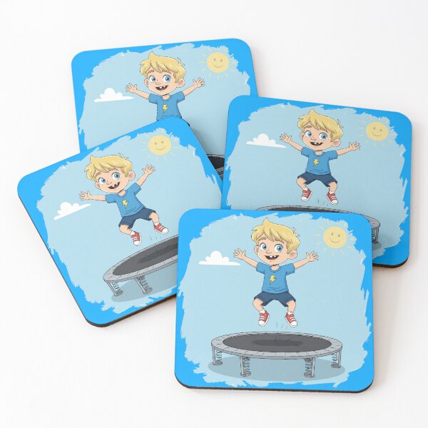 Item preview, Bouno the Happy Boy Jumping on Trampoline designed and sold by BounoWorld.