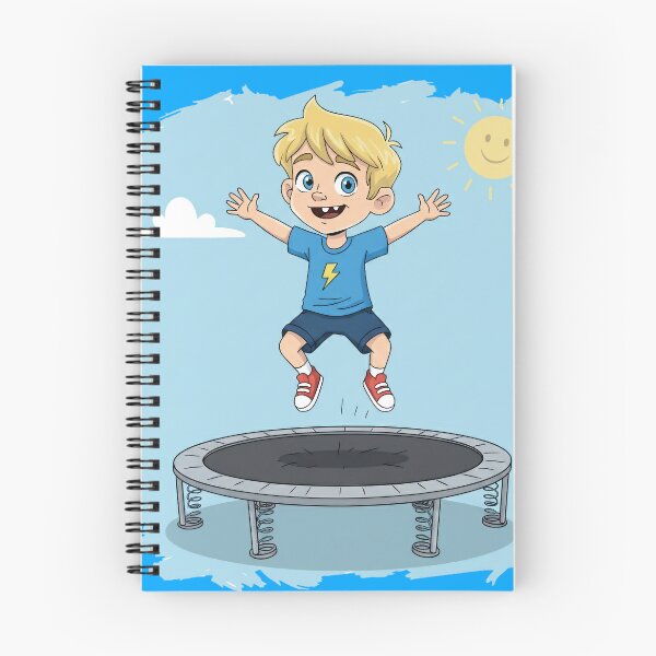 Item preview, Bouno the Happy Boy Jumping on Trampoline designed and sold by BounoWorld.