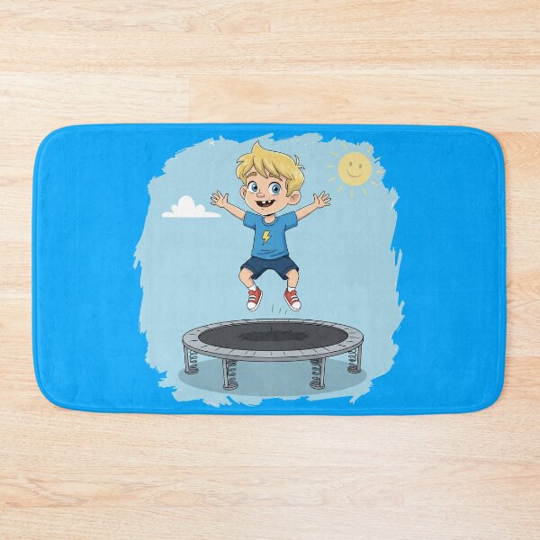 Item preview, Bouno the Happy Boy Jumping on Trampoline designed and sold by BounoWorld.