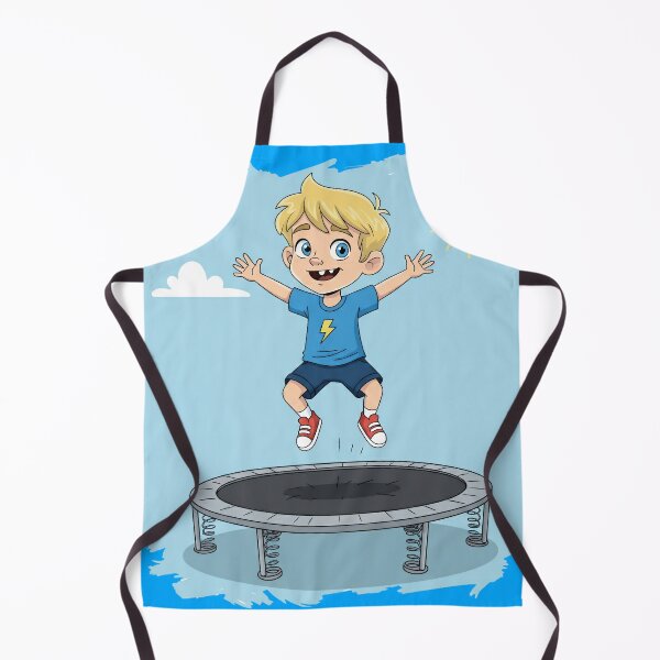 Item preview, Bouno the Happy Boy Jumping on Trampoline designed and sold by BounoWorld.