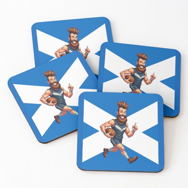 Item preview, A Grinning Scottish Rugby Runner designed and sold by taiche.