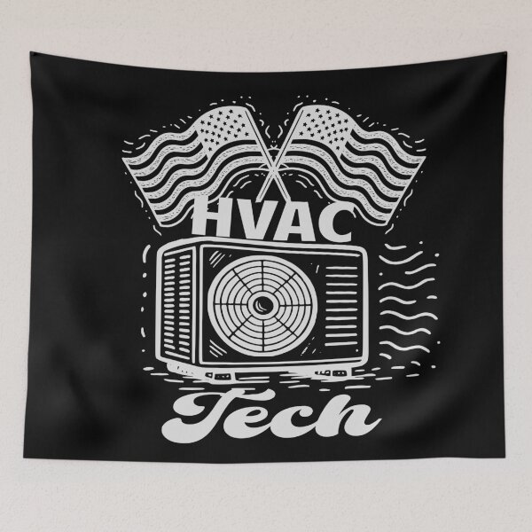 Item preview, HVAC Technician Men American Flag USA Vintage design designed and sold by Colorfulman.