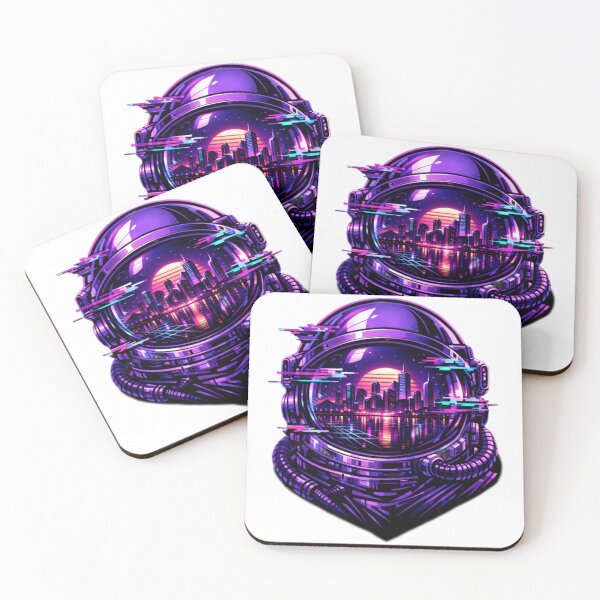 Item preview, Cyberpunk Astronaut Helmet Sunset Reflection designed and sold by DreamJusi.