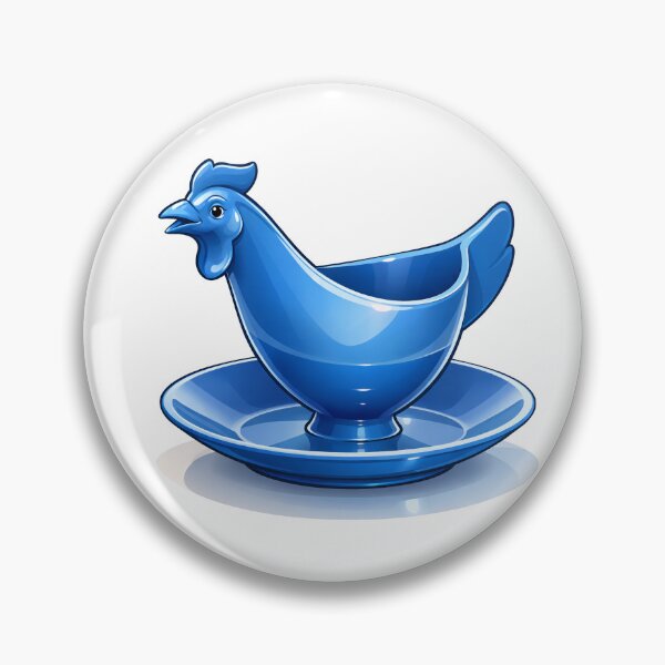Item preview, Blue GDR egg cup chicken fan art, Ostalgie designed and sold by LLSwiss.
