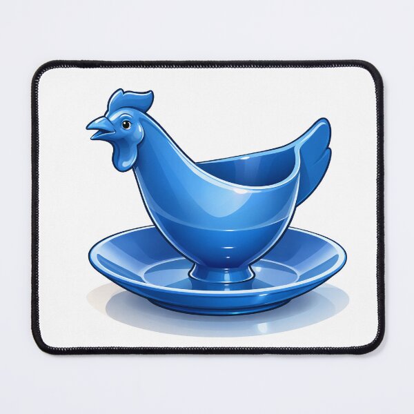 Item preview, Blue GDR egg cup chicken fan art, Ostalgie designed and sold by LLSwiss.
