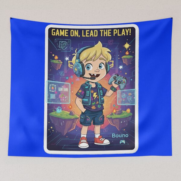 Item preview, Gamer Boy Illustration - Game On Lead The Play designed and sold by BounoWorld.