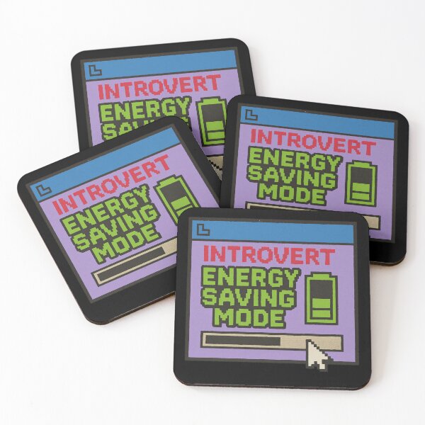 Artikelvorschau, Introvert Energy Saving Mode – Retro Internet Humor Introvert Design entworfen und verkauft von Mad Factory Designs.