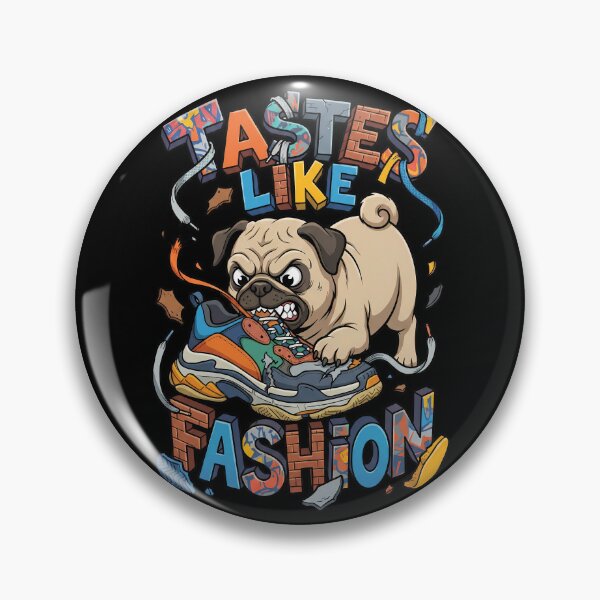 Item preview, Angry Pug Chewing A Trendy Expensive Streetwear Sneaker designed and sold by Tong4130.