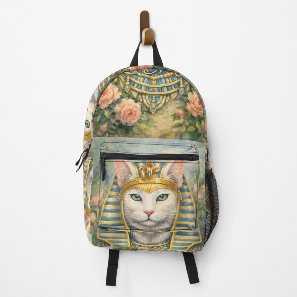 Item preview, White Pharaoh Cat – Sacred Eye of Horus Rose Portrait designed and sold by GulfSignature.