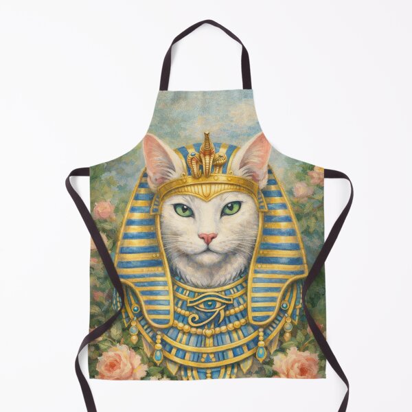 Item preview, White Pharaoh Cat – Sacred Eye of Horus Rose Portrait designed and sold by GulfSignature.