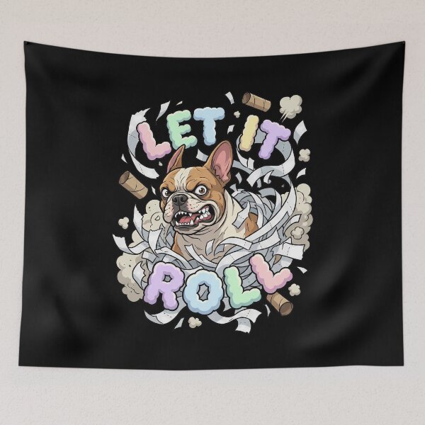 Item preview, French Bulldog Shredding The Bathroom Toilet Paper Roll designed and sold by Tong4130.