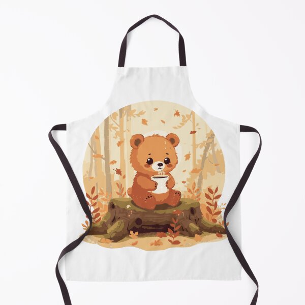 Item preview, Cute Bear Autumn Forest Cozy Fall Aesthetic Kawaii Bear Coffee Lover Nature Gift designed and sold by Wild Shirt Studio.