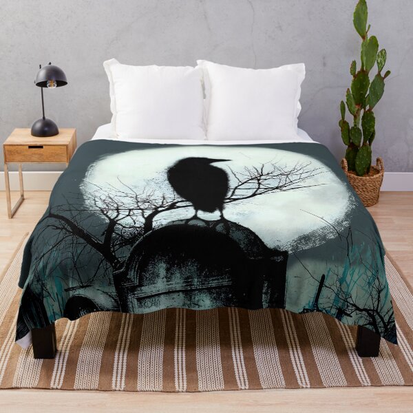 Item preview, Raven Graveyard Full Moon Horror Scene designed and sold by Shoot-The-Moon.