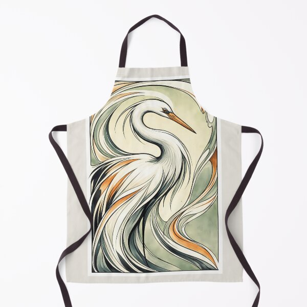 Item preview, Graceful White Heron Illustration designed and sold by cuprum.