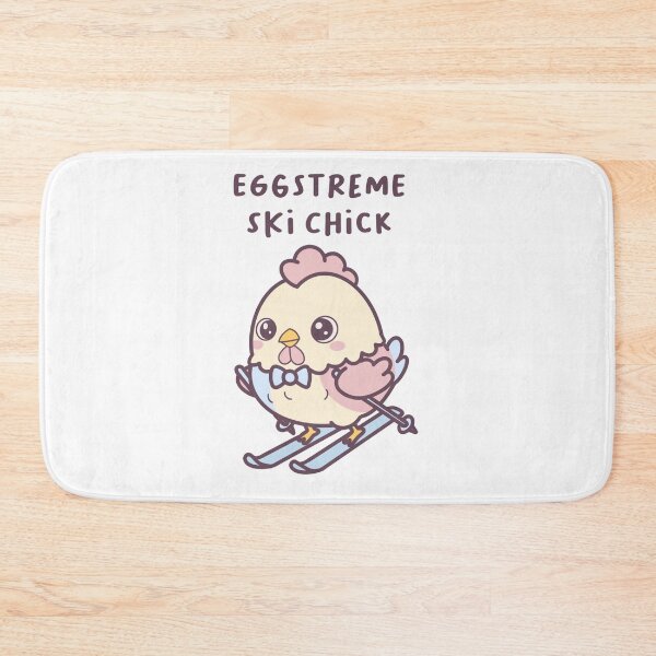 Item preview, Cute Eggstreme Ski Chick Cartoon – Funny Kawaii Chicken Skiing Illustration designed and sold by cimong.