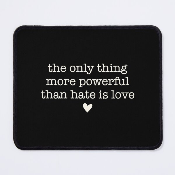 Item preview, Love Over Hate Typography Shirt – The Only Thing More Powerful Than Hate Is Love Bold Statement Tee designed and sold by PixelWaveBD.