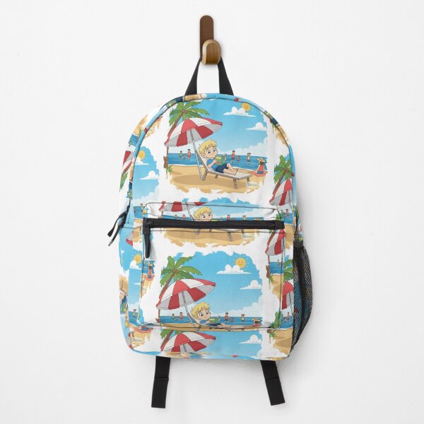 Item preview, Bouno Relaxing at the Beach - Summer Vacation Cartoon designed and sold by BounoWorld.