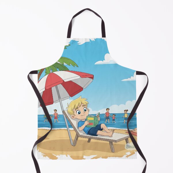 Item preview, Bouno Relaxing at the Beach - Summer Vacation Cartoon designed and sold by BounoWorld.