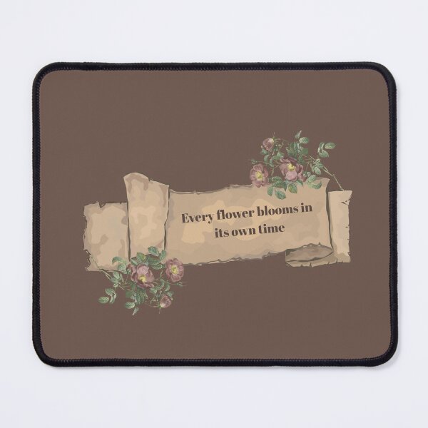 Item preview, Vintage Floral Scroll | Every Flower Blooms in its own Time designed and sold by ApricityPhrases.