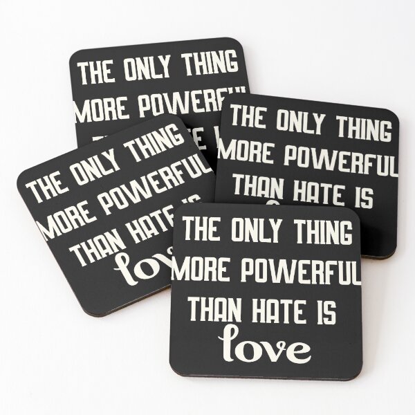 Item preview, Love Over Hate Shirt – The Only Thing More Powerful Than Hate Is Love Typography Statement Tee designed and sold by PixelWaveBD.